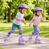 Kids Roller Skates 4 Sizes Adjustable with Light-up Wheels for Toddler Aged 3-4 (XS)-Purple - Gallery View 1 of 9