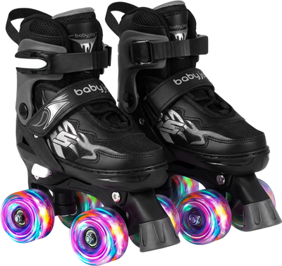 Costway Kids Adjustable Quad Roller Skates Light-Up Wheels 31139637 New