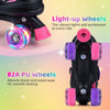 Kids roller skates with light-up wheels and 82A PU wheels for smooth skating, perfect for outdoor fun in pink.