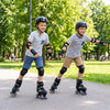 Kids Roller Skates for Girls Boys 4 Sizes Adjustable Quad Skates with Light-up Wheels for Outdoor-Black - Gallery View 1 of 10