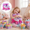 Kids roller skates in pink with light-up wheels, featuring adjustable sizing and a butterfly design, perfect for ages.