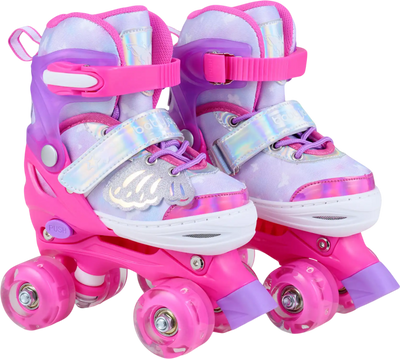 Costway Kids Roller Skates 4 Light-Up Wheels Ages 5-7 41958321 New