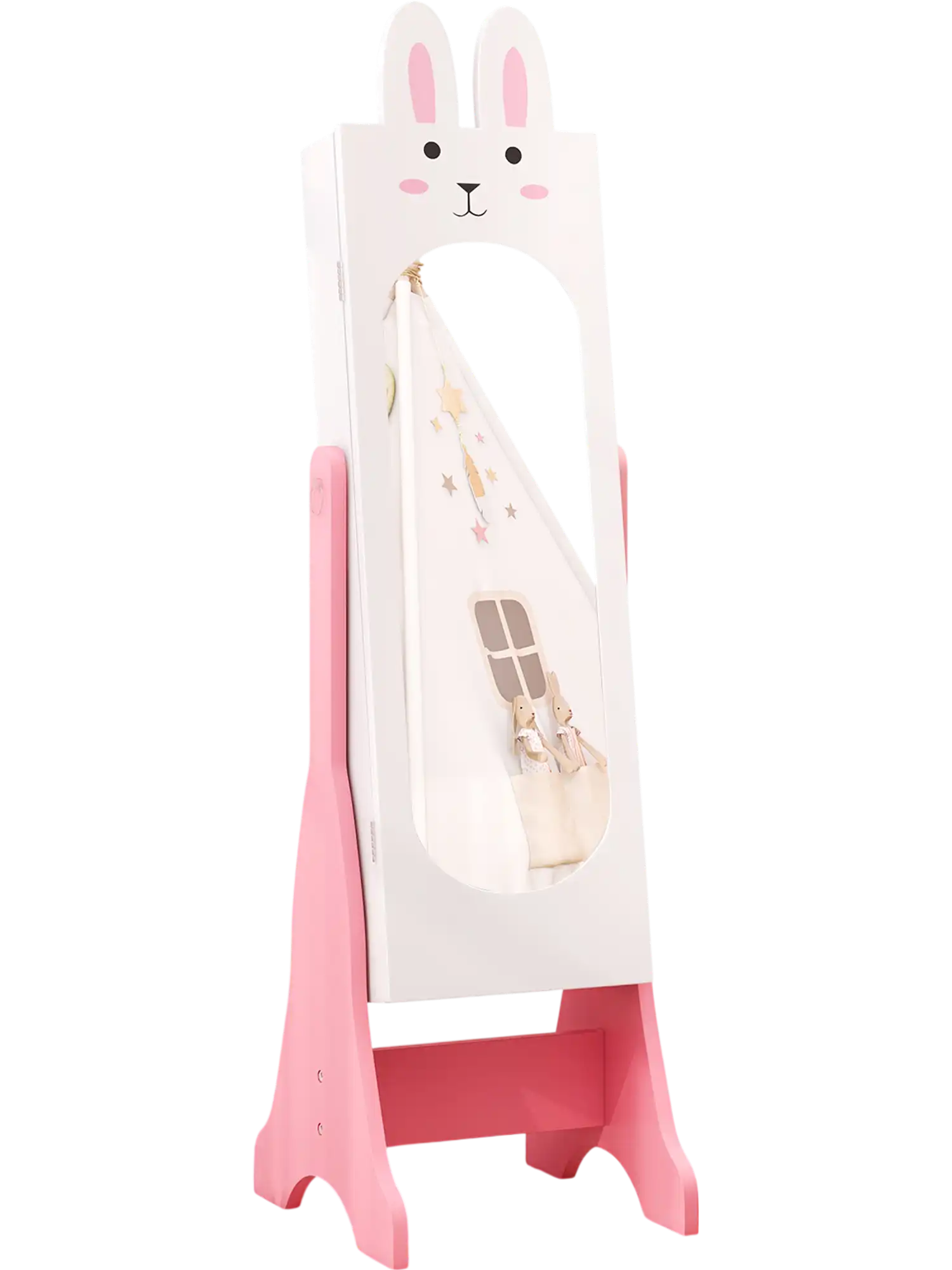 Costway Princess Kids Vanity Table and Chair Set White 61439287 New