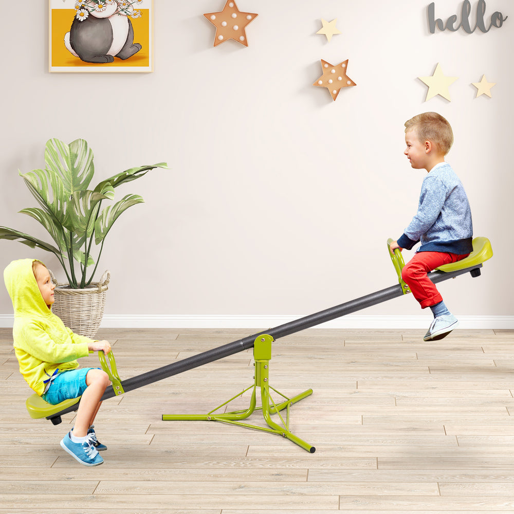 Kids Seesaw Swivel Children Teeter Totter Outdoor Play Set for 2 Children - Gallery View 1 of 10
