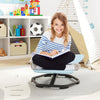 Kids sensory swivel chair in blue with non-slip metal base, promoting balance and coordination for playful sitting and.