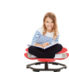 Kids sensory swivel chair in red, featuring an elephant petal design, promoting balance and coordination for playful.