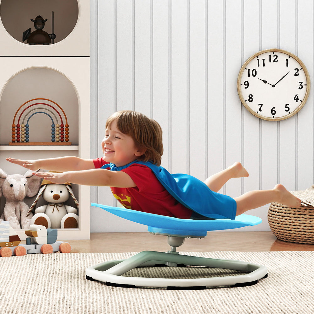 Kids Sensory Swivel Chair Cat Claw 360° Spinning Chair with Non-Slip Metal Base-Blue - Gallery View 1 of 10