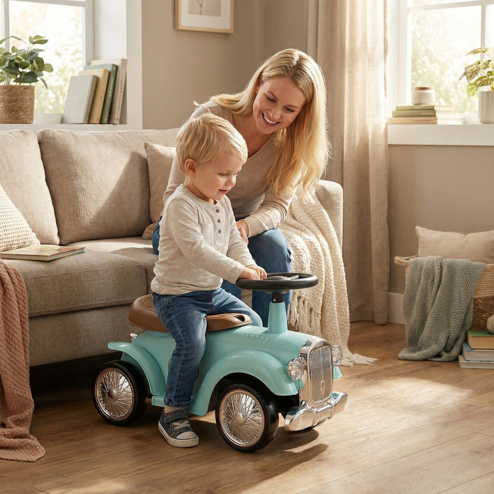 Kids Sit to Stand Vehicle with Working Steering Wheel and Under Seat Storage-Green - Gallery View 1 of 11