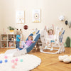 4-in-1 Kids Slide and Swing Set with Basketball Hoop-Blue - Gallery View 1 of 10