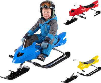 Costway Kids Snow Racer Sled Steering Handle Brakes Tow Rope 71815932 New