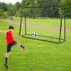 2-in-1 Kids Soccer Rebounder and Soccer Goal with Adjustable Height-Black - Gallery View 1 of 10