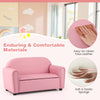 Kids sofa armrest chair in pink with storage function, featuring easy-to-clean faux leather and soft, elastic sponge.