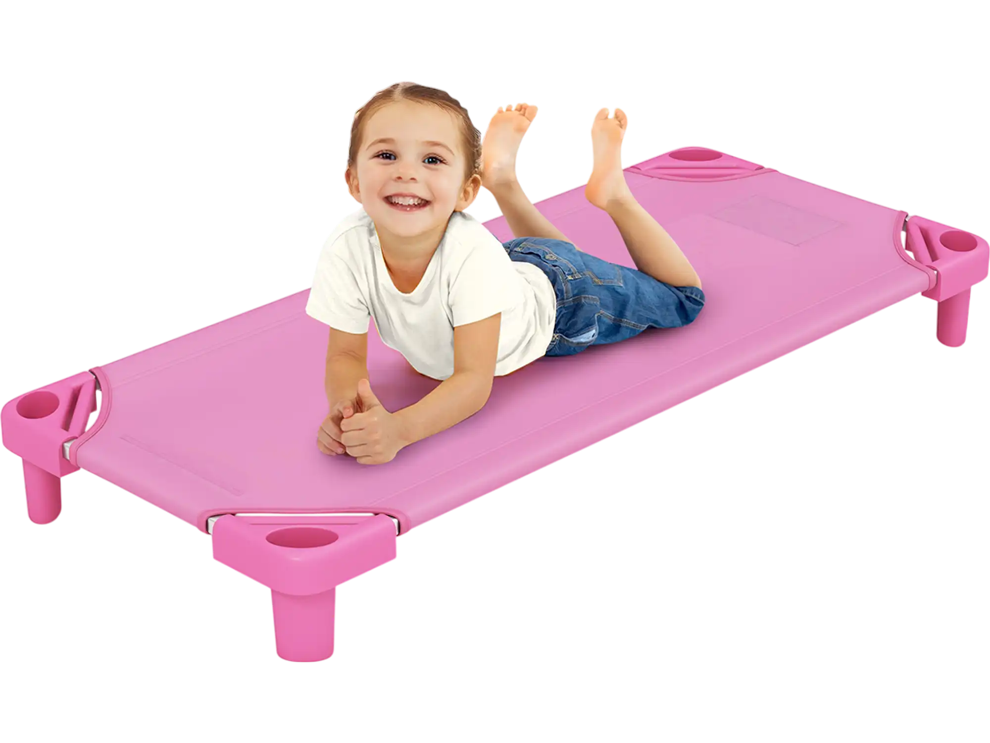 Costway Kids Stackable Daycare Cots Pack of 6 Detachable Oxford Cloth 56438720 New