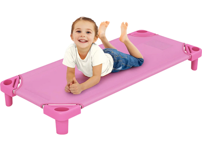 Costway Kids Stackable Daycare Cots Pack of 6 Detachable Oxford Cloth 56438720 New