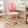 Kids Study Chair with Adjustable Double Backrest and Footrest-Pink - Gallery View 1 of 12