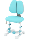 Kids study chair in blue with a unique armless design and adjustable height, ideal for growing children during study.
