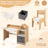 Natural wood kids chair with ergonomic design and smooth round corners for safety, perfect for study and play.