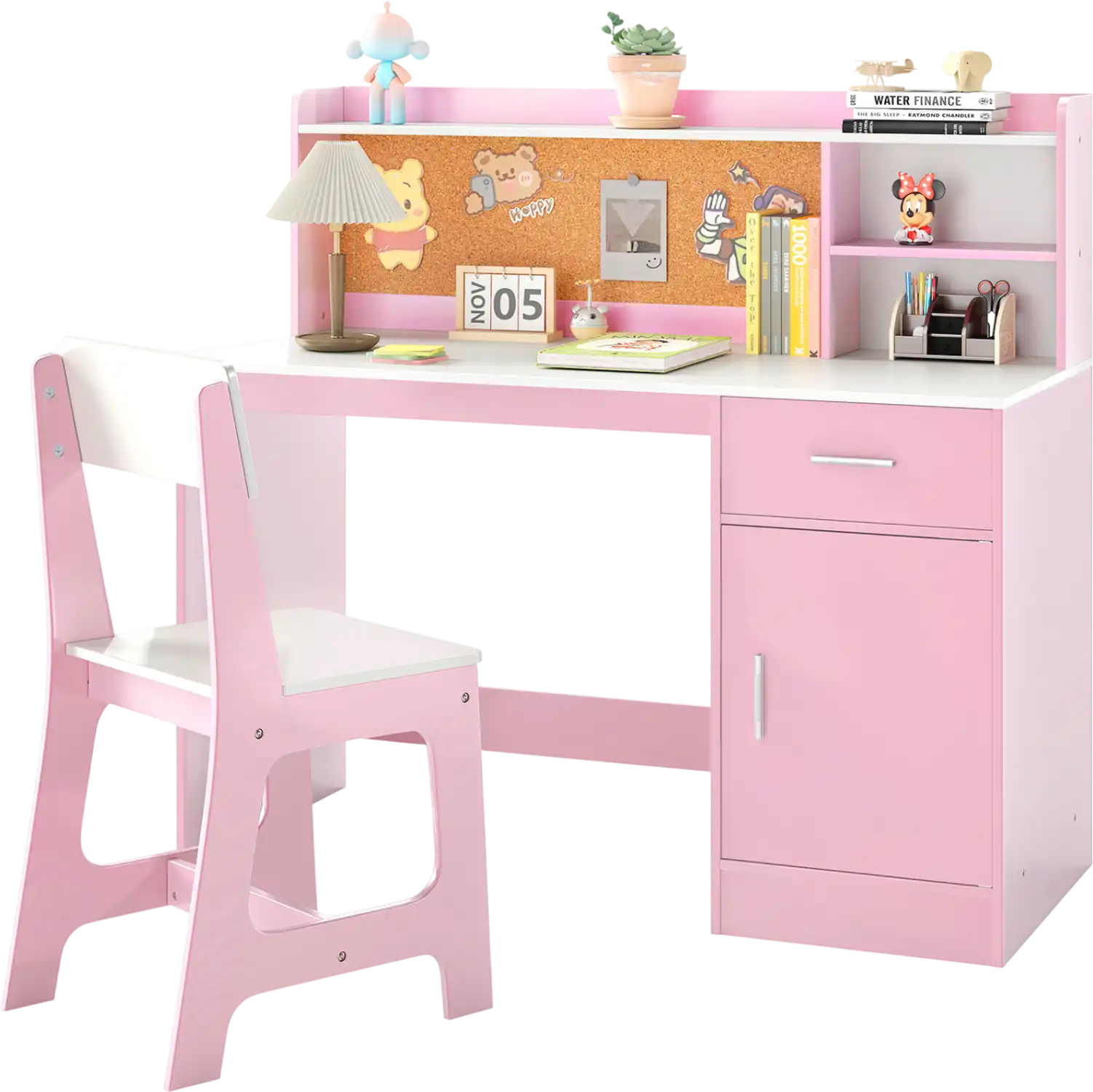 Costway Kids Study Desk and Chair Set Student Table 543187269 New