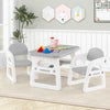 Kids Table and Chair Set with Building Blocks-Gray - Gallery View 1 of 10
