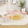 3 Pieces Kids Table and Chairs Set for Arts Crafts Snack Time-Pink - Gallery View 1 of 10