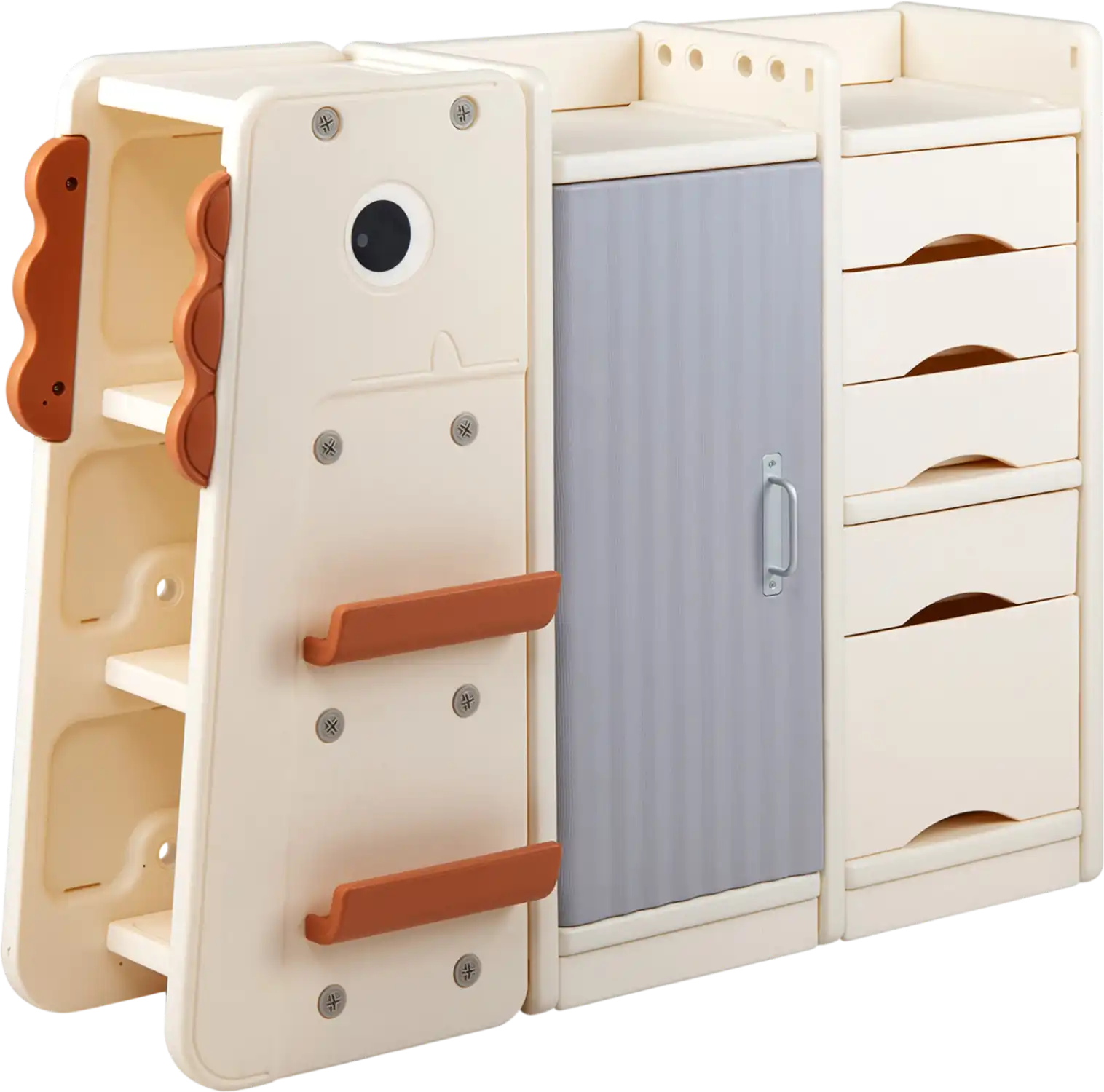 Costway Kids Toy Storage Organizer 5 Removable Bins Playroom 61126111 New