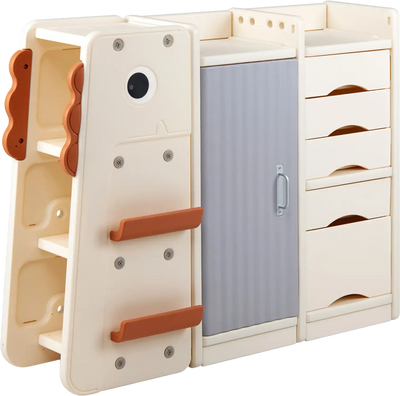 Costway Kids Toy Storage Organizer 5 Removable Bins Playroom 61126111 New