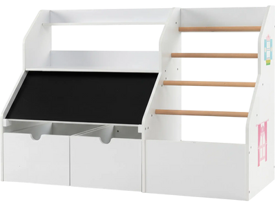 Costway Kids Toy Storage Organizer Flip-up Blackboard 80848032 New