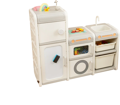 Costway Kids Toy Chest Bookshelf Magnetic Whiteboard Gray 93641852 New