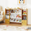 Kids Toy Storage and Bookshelf with Boxes and Open Shelves-Beige - Gallery View 1 of 10