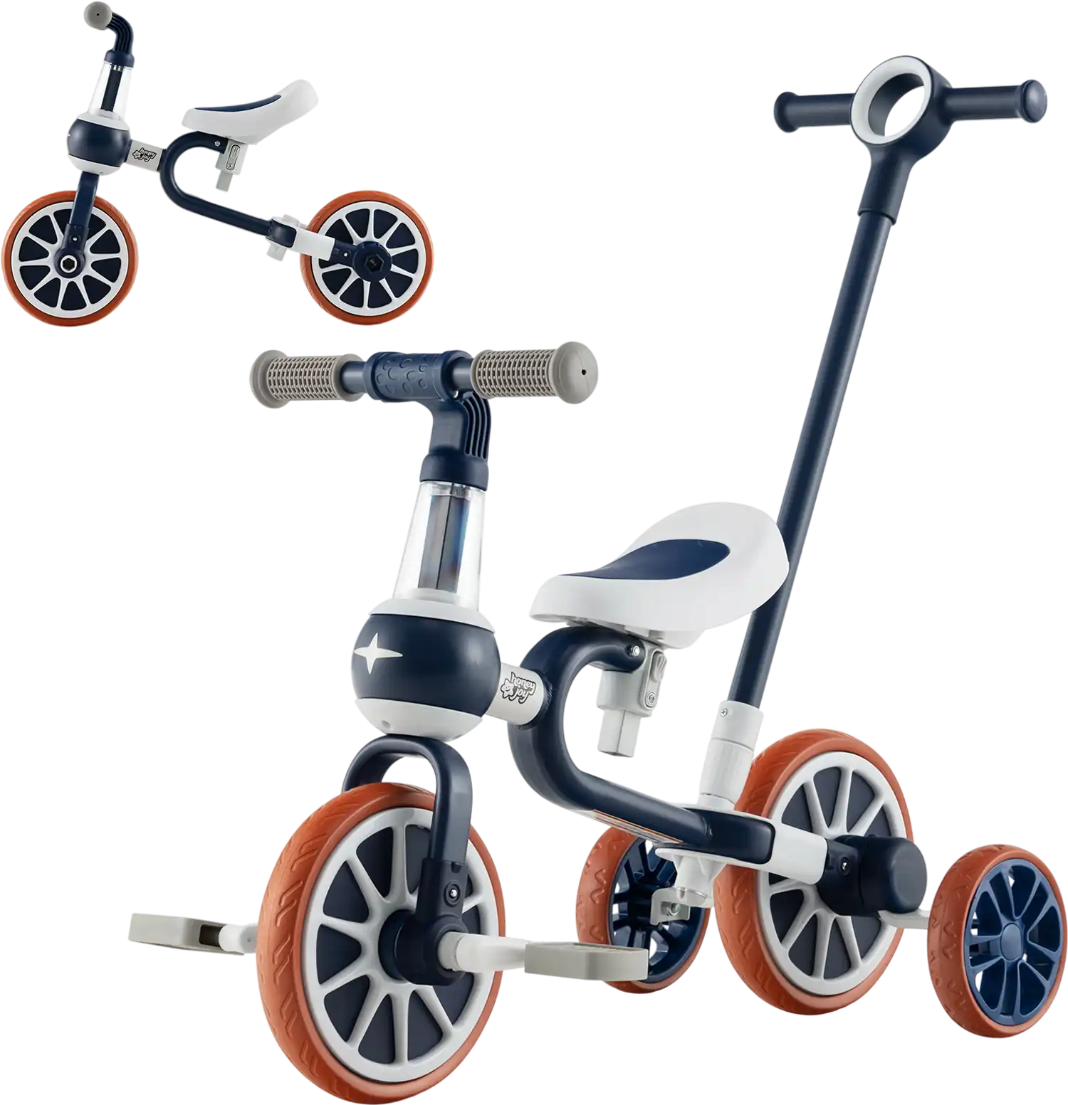 Costway 4-in-1 Kids Tricycle Adjustable Parent Push Handle 34512769 New