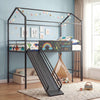 Kids Twin Size Loft Bed with Ladder and Slide for Bedroom-Black - Gallery View 1 of 10
