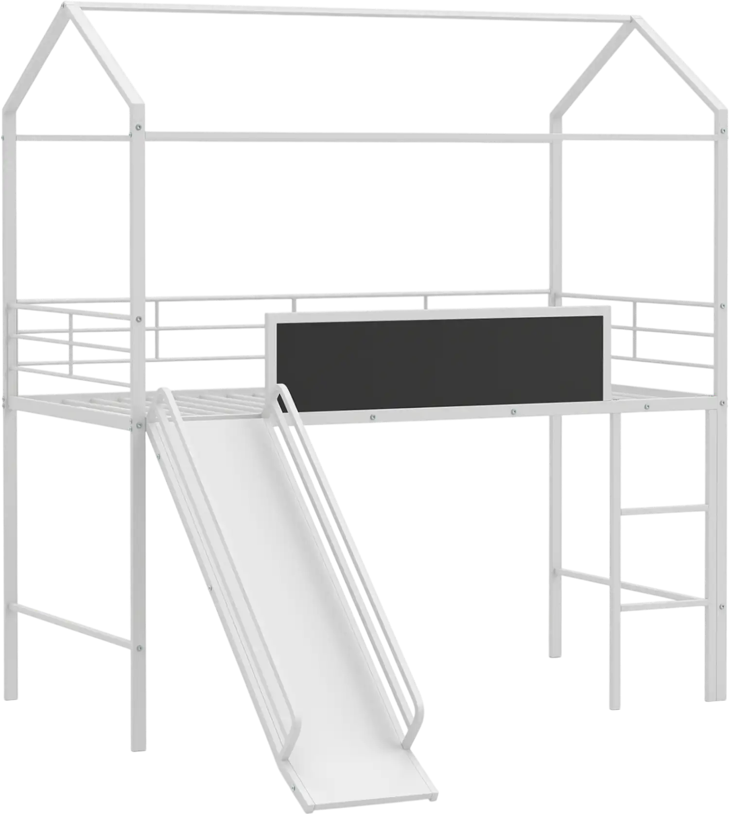 Costway Kids Twin Loft Bed w/ Ladder & Slide 46482623 New
