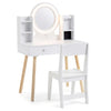Kids Vanity Set with Lighted Mirror and Storage Drawers-White - Gallery View 1 of 1