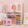 Kids Vanity with Lights and 5 Drawers for Kids Aged 3+ Years Old-White - Gallery View 1 of 11