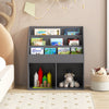 Kids Wooden Bookshelf Bookcase Children Toy Storage Cabinet Organizer-Gray - Gallery View 1 of 9