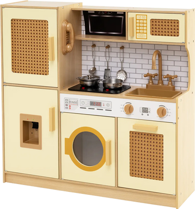 Costway Kids Wooden Play Kitchen Set Realistic Lights Sounds 132546879 New