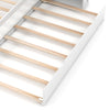 Twin/Full kids wooden platform bed slats with trundle storage, featuring a high headboard for cozy leaning.
