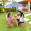 Kids Wooden Table Set for Children Aged 3+ Years-Natural - Gallery View 1 of 10