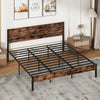 Full/King/Queen/Twin Size Bed Frame with High Headboard and Mute Bar-King Size - Gallery View 1 of 10