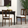 Set of 2 Kitchen Dining Chair with Linen Fabric and Storage Space-Brown - Gallery View 1 of 8