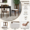 Set of 2 brown kitchen dining chairs with breathable linen fabric, ergonomic design, and convenient storage space.