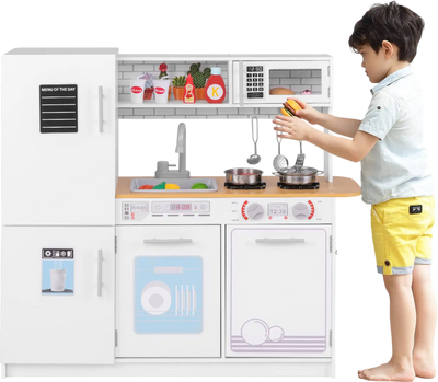 Costway Toddler Pretend Play Kitchen Toy Stove White 34287651 New