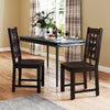 Kitchen Side Dining Chair Set of 2 with Rubber Wood Frame-Rustic Brown - Gallery View 1 of 9
