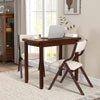 Expandable kitchen table set for 2-4 with upholstered folding chairs, perfect for small dining spaces.