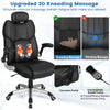 Kneading massage office chair with adjustable headrest, remote control, and padded armrests for ultimate comfort.