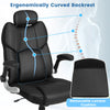 Kneading massage office chair with adjustable headrest and curved backrest, featuring removable lumbar cushion for.
