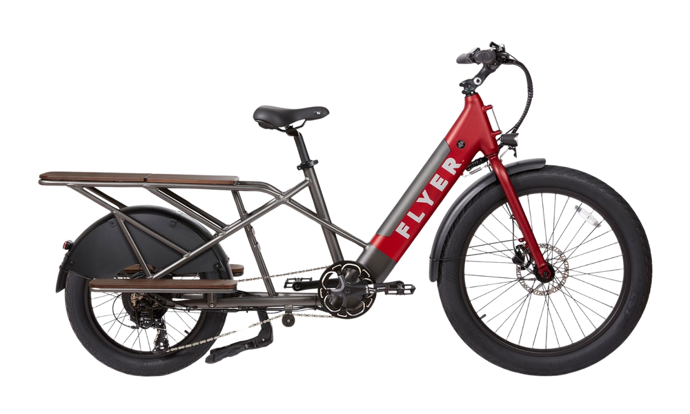 Radio Flyer L885 Electric Bicycle LongTail 7 Speed 26" Front and 20" Back Wheel 500W Motor 20 MPH 50 Mile Range 48V 15Ah Lithium Battery New