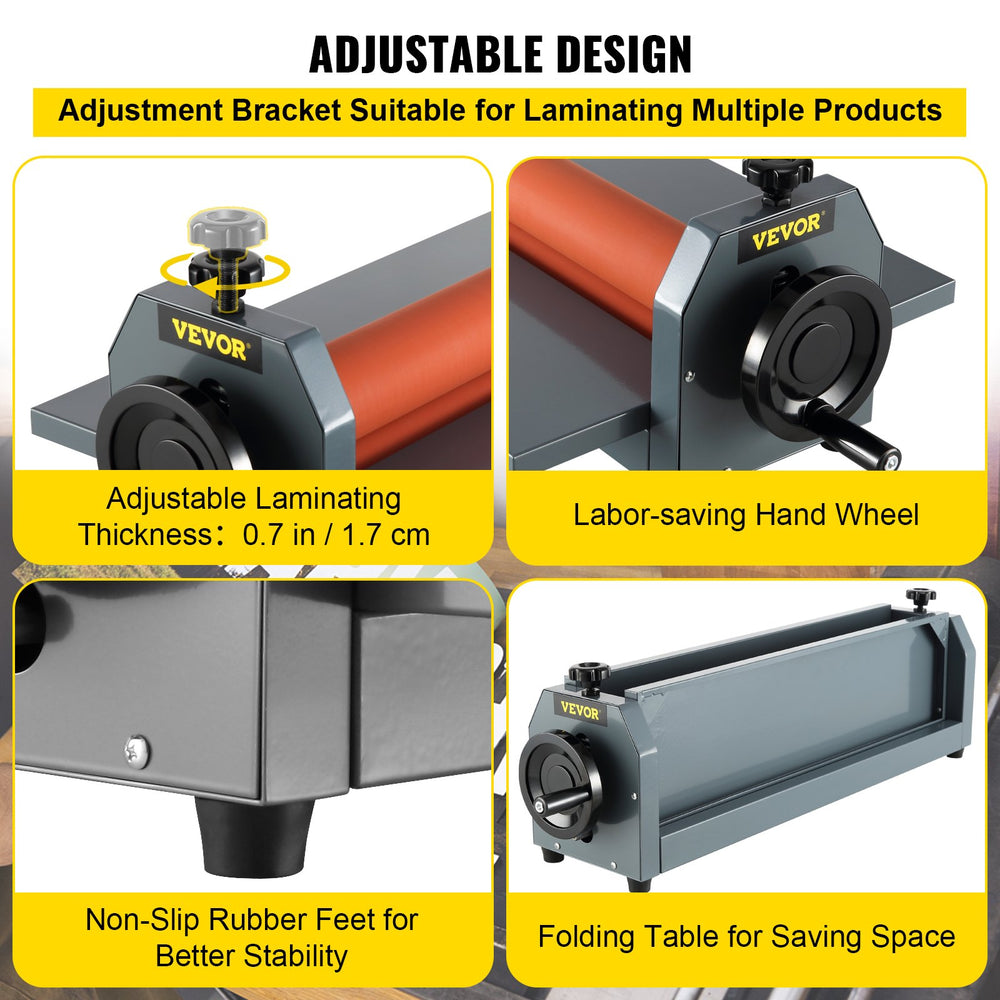 Vevor 51" Cold Laminating Machine 0.7" Thickness Manual Vinyl Cold Roll Laminator New