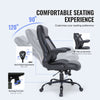 Vevor Executive Office Chair PU Leather with Adjustable Lumbar Support Flip-Up Arms and 300 Lbs Capacity New