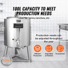 Vevor Commercial Milk Pasteurizer 26.4 Gal Stainless Steel Auto Temp Control 220V 3-Phase New